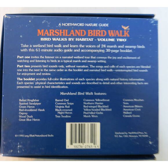 Northwood Nature Guide MARSHLAND BIRD WALK Cassette and Book in Box 1995 - Picture 2 of 14